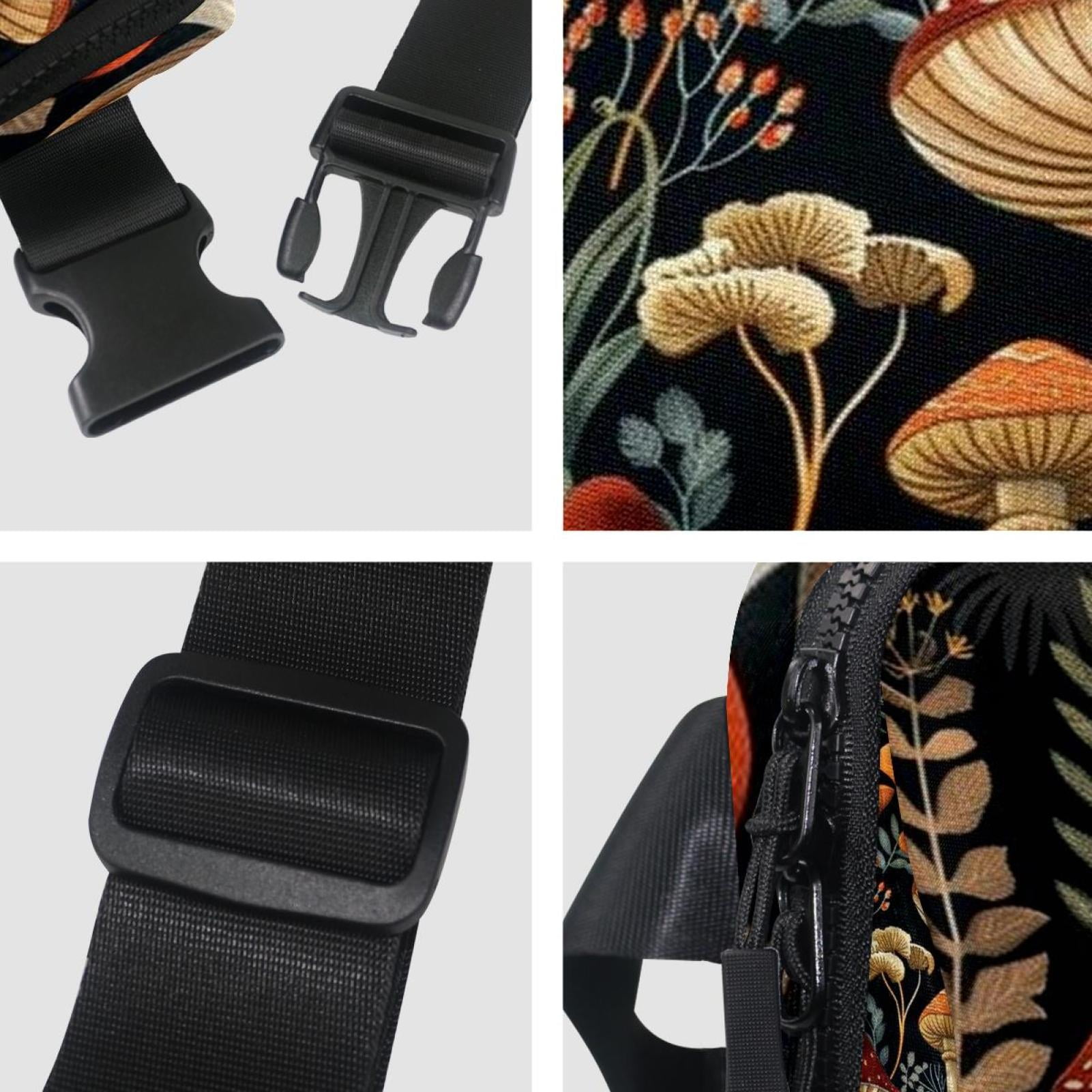 Mushroom Waist Pack Running Belt Fanny Packs Lightweight Adjustable with Extension Strap Unisex