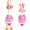Pink, variant on Hawaiian Porch Goose Summer Outfits with Sunglasses and Wreath Goose Clothes Fits 23" Geese Statue, Goose Bikini Costume for Summer Outdoor Garden Lawn Art Decor