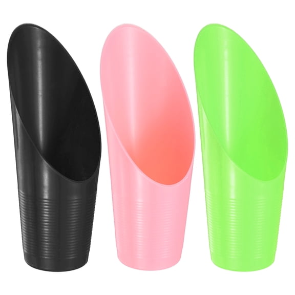 Uxcell 3-Pack Bonsai Soil Scoops, Plastic Garden Soil Scoops Bucket Shovel Potting Scoopers for Transplanting [Green, Pink, Black]