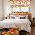 thumbnail image 3 of Thanksgiving Pumpkin Valances for Windows, 42 x 18in, Maple Leaves Retro Letter Texture Rod Pocket Kitchen Valance Curtain Light Filtering Window Treatments for Living Room Bedroom, 1 Panel, 3 of 7