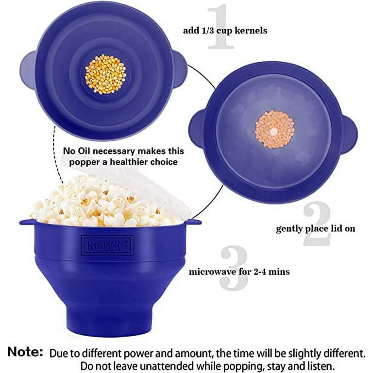 The Original Salbree Microwave Popcorn Popper Machine, Silicone Popcorn  Maker, Collapsible Microwavable Bowl - Hot Air Popper - No Oil Required -  The