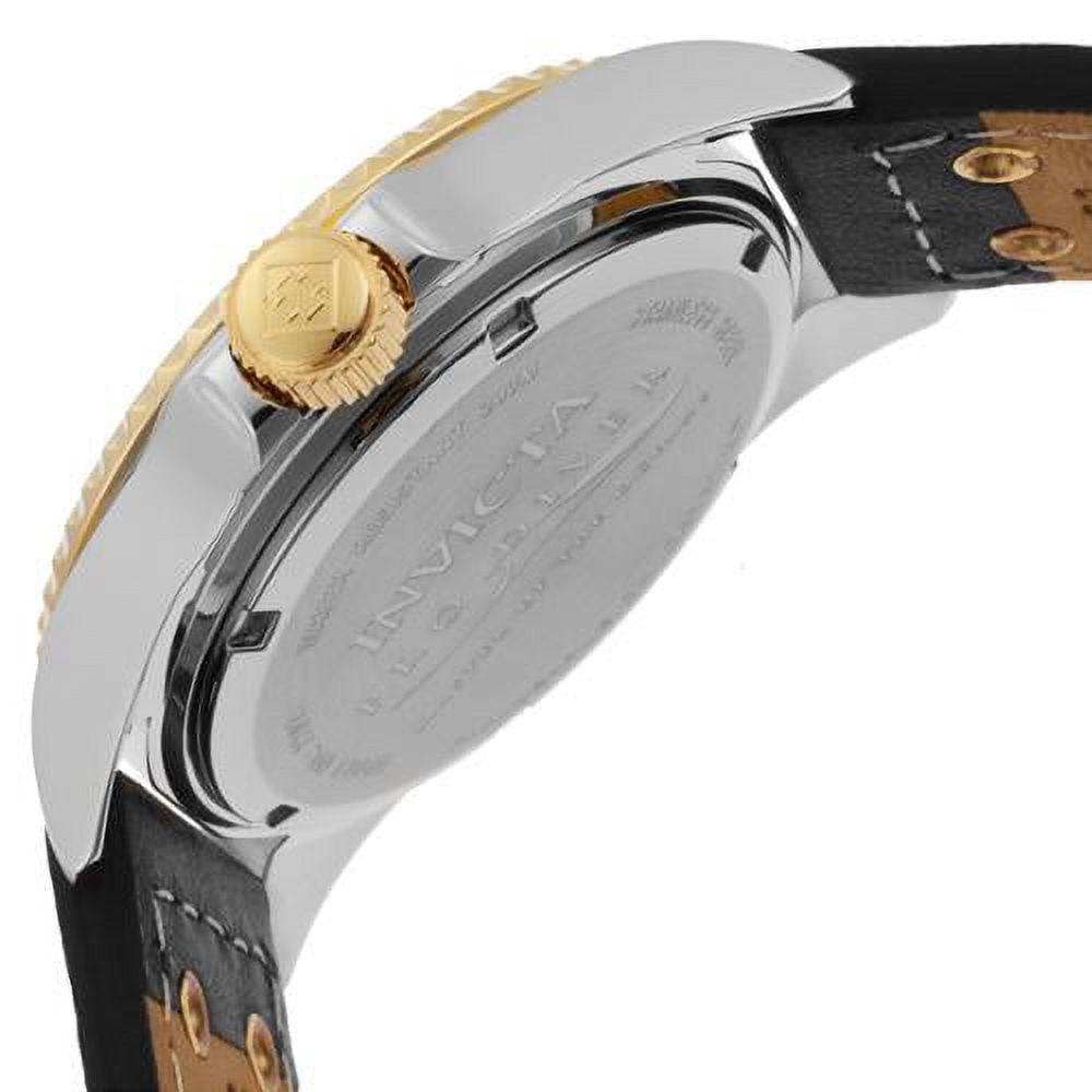22074 Men's 'Pro Diver' Quartz Stainless Steel and Leather Watch