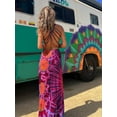 thumbnail image 3 of SUNSIOM Femmes Été Casual Longue Robe Cravate-Teinture Imprimer U-Cou Robe Sans Manches Mode Croix Robe Sans Dos, 3 of 6