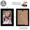 thumbnail image 3 of Americanflat 4x6 Picture Frame with Shatter-Resistant Glass 2 Pack Signature Collection Gallery Style - Black, 3 of 5