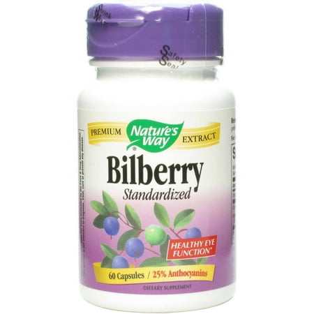 Nature's Way Standardized Bilberry Capsules, 60 CT