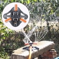 thumbnail image 3 of Aspersor giratorio, herramienta de riego automática de 3 brazos de 360 grados, aspersor de agua fabricado con cuidado, 3 of 11