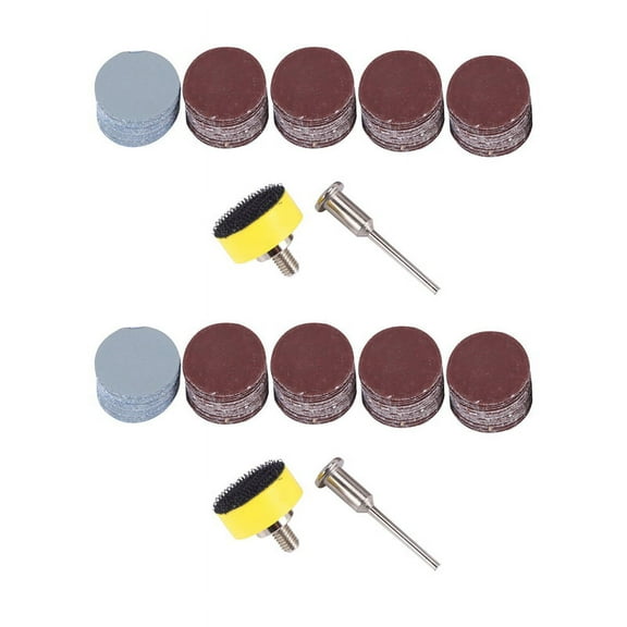 200Pcs 25mm 1 Inch Sander Disc Sanding Disk 100-3000 Grit Paper with 1Inch Abrasive Polish Pad Plate   1/8 Inch