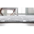 thumbnail image 5 of Rugs.com Lattice Trellis Collection Rug – 5 Ft Round Gray Low-Pile Rug Perfect For Kitchens, Dining Rooms, 5 of 9