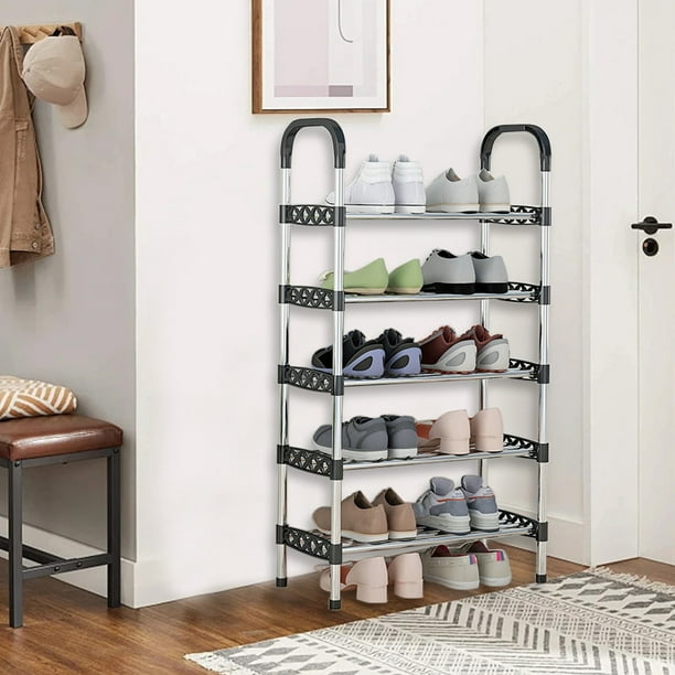 Zapatero para armario, zapatero Simples de acero galvanizado, zapatero para puerta de casa, zapatero multicapa para ahorrar espacio, zapatero para habitación de alquiler con zapatero Simples.
