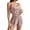 Khaki, variant on Women's Two-Piece Pajama Set, Jacquard Hollow Out Camisole and Matching Shorts, Fashionable Sleepwear for Bedtime, Home Wear, and Lounge Comfort-Purple