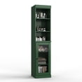 thumbnail image 3 of 100% Solid Wood 16.5" Bathroom Storage Cabinet with Clear Glass Doors and Adjustable Shelves, 3 of 5