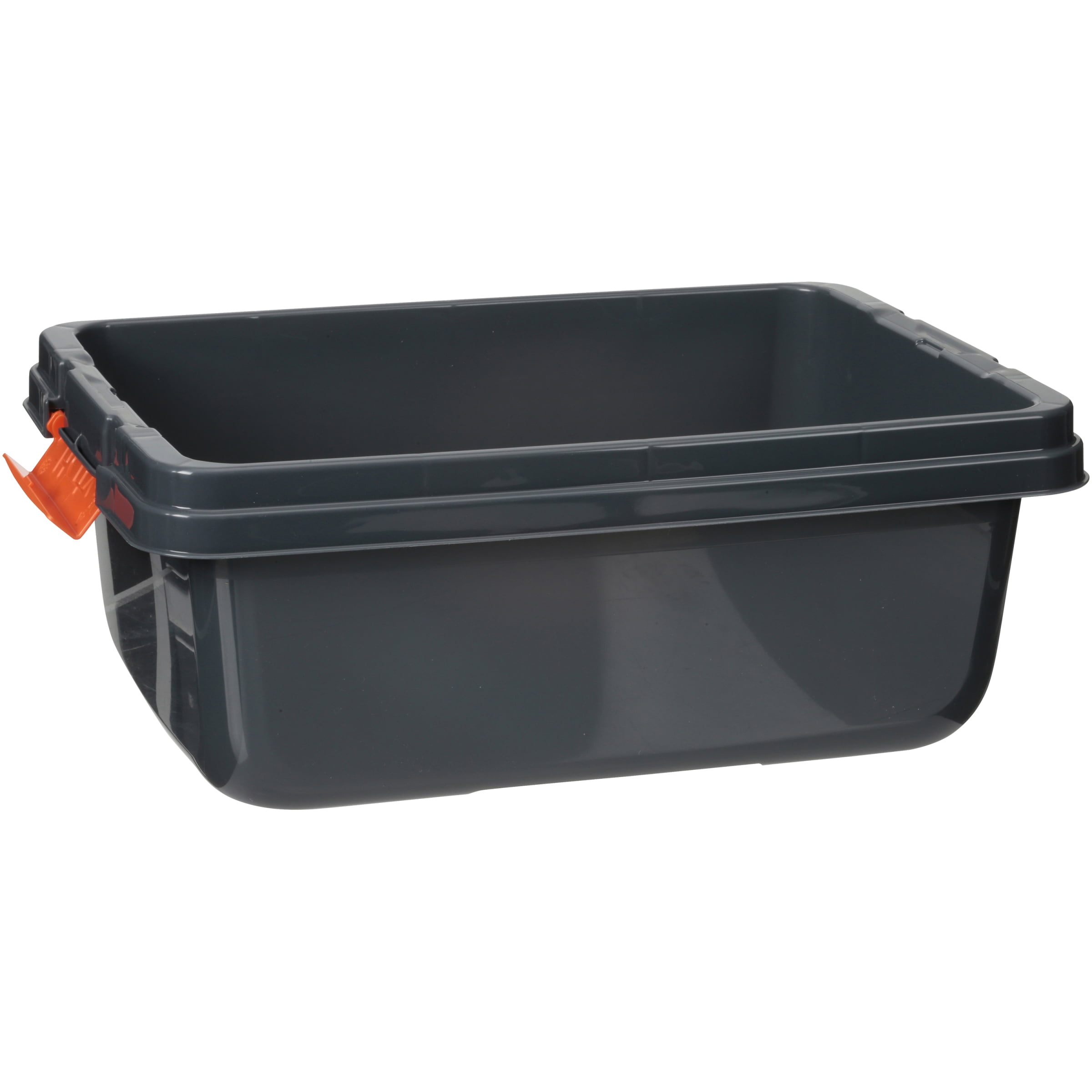 Hefty Hi-Rise Medium 4.5-Gallons (18-Quart) Grey/Green Weatherproof Heavy  Duty Tote with Latching Lid in the Plastic Storage Containers department at