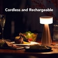 thumbnail image 3 of Portable Metal LED Table Lamp with Dimmable Touch Sensor Rechargeable Desk Lamp, 3 Levels Brightness, Bedside Lamp, Night Light for Kids Nursery, Rose Gold, 3 of 8