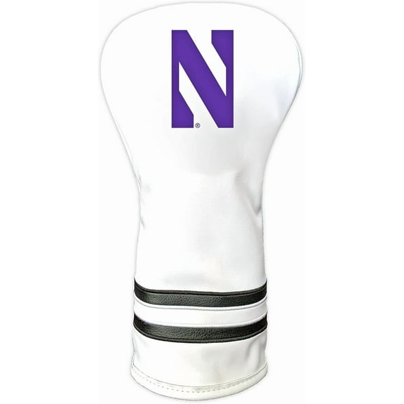 Team Golf NCAA NORTHWESTERN White Vintage Driver Head Cover