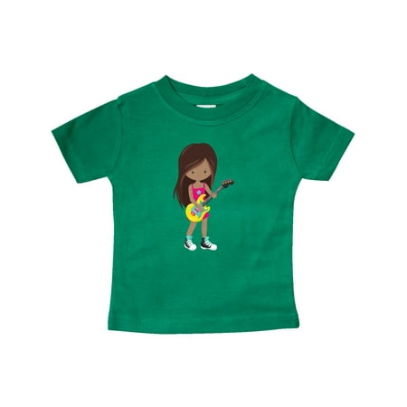 

Inktastic African American Girl Rock Girl Girl With Guitar Gift Baby Girl T-Shirt