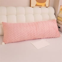 Leodye 1pcs Body Pillow for Adults, Bolster Pillow with Removable Velvet Cover, Long Round Cervical Roll Pillow (23.62in)