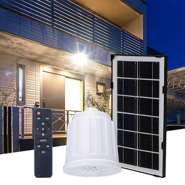 Lámpara colgante LED con control remoto de araña solar | Lámpara de pared y jardín dividida de estilo moderno | Batería solar de 1200 mAh | Interior, exterior, IP65 a prueba de agua | Luz blanca