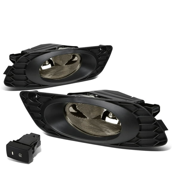 DNA Motoring Front Bumper Smoke Fog Light Kit For 2012 Honda Civic 4DR Sedan