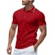 thumbnail image 2 of Blusa y camisa de manga corta con cuello vuelto para hombre, de verano, de malla, informal, holgada, con solapa y botones, de poliéster., 2 of 9