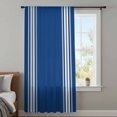 thumbnail image 4 of Blue Striped Sheer Curtains 54 Inches Long, Farmhouse Blue White Stripes Light Filering Curtains, Breathable Simi Curtain Privacy Drapes for Kitchen Bathroom Nursery Small Window Treatment, 4 of 9