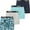Floral/Navy/Steal/Teal, variant on Mens Underwear Microfiber Boxer Brief for Men Ultra Soft 4 Pack