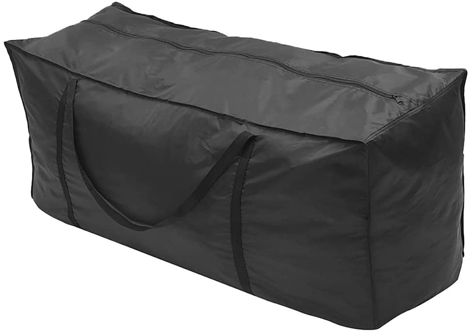 Black Heavy Duty Waterproof Garden Furniture Covers Outdoor Cushion Storage Bag 