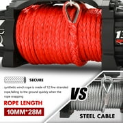 X-BULL High Speed Electric Winch XRS 13000LBS 12V Synthetic Rope SUV Jeep Truck 4WD 2 in 1 Wireless Remote