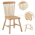 thumbnail image 6 of 4 Pieces of Dining Chair, Rubber Wood Material, Dining Chair, Solid Wood Chair, Solid Wood Dining Table Chair, Living Room Chair, Simple and Natural, 6 of 16