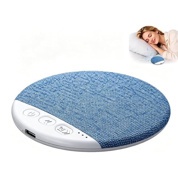 DreamWave Pillow Speaker, Mini Sleep Companion, 48-Hour Ultra-Long Battery Life, Stereo Bass - Blue