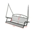 55” Long Hanging Swing Chair Heavy Duty Iron Porch Swing Bench 2 Seats
