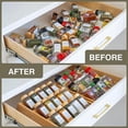 thumbnail image 2 of DEELLEEO Spice Drawer Organizer  4 Tier- 4 Pack Clear Acrylic Drawer Seasoning Organizer  Expandable From 9‘‘ to 18‘‘ Kitchen Spice Rack Organizers and Storage for Drawer (Jars not includ, 2 of 7