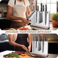 thumbnail image 2 of Magnetic Knife Block, Stainless Steel Magnetic Knife Holder for Kitchen Counter Universal Knife Block Without Knives, Strong Magnet Kitchen Knives Storage Organizer, 2 of 6