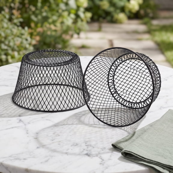 COOPHYA 2-Pack Black Wire Plant Cages for Garden with Easy Setup and Against Animals