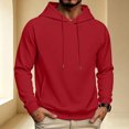 thumbnail image 5 of Dwellite Hoodies for Men Hooded Sweatshirt Casual Long Sleeve Hoodie Pullover Fashion Hoodies with Pocket Red 3XL, 5 of 6