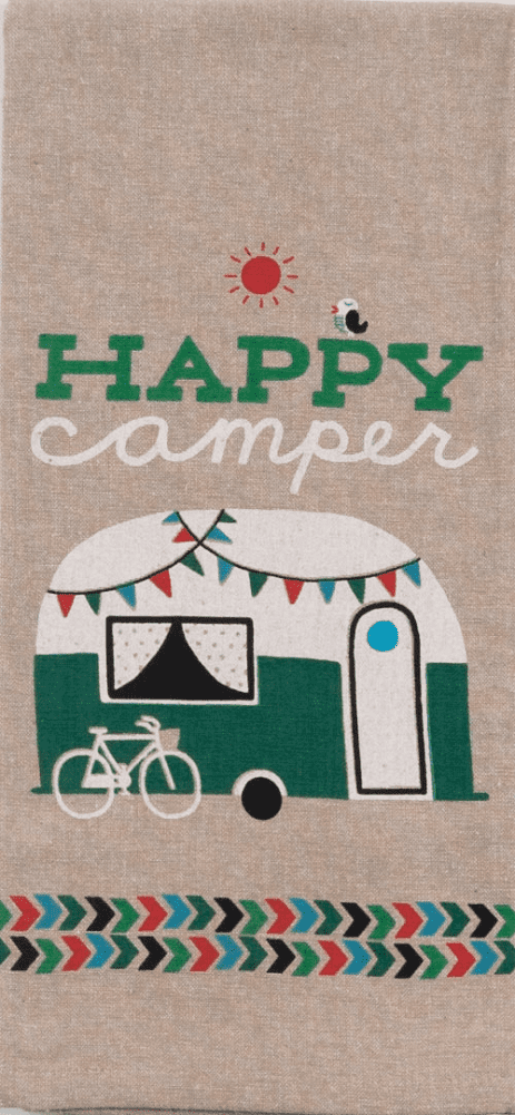 Happy Camper - Tea Towel - Lone Star Art