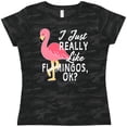 thumbnail image 3 of Inktastic I Just Really Like Flamingos Ok with Pink Flamingo Women's T-Shirt, 3 of 5