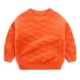 thumbnail image 2 of KYAIGUO Kids Girls Boys Pullover Knit Sweater for Toddler Baby Sweater Warm Solid Colour Sweater for 2-7y, 2 of 5