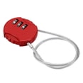 thumbnail image 3 of Uxcell Small Combination Lock 11.8 Inch, 1 Pack 3 Digit Padlock for Gym Locker, Red, 3 of 6