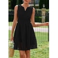thumbnail image 5 of PRETTYGARDEN Women's Summer Dresses Sleeveless V Neck Eyelet Hollow Out Swing A Line Beach Vacation Sun Dress, 5 of 10