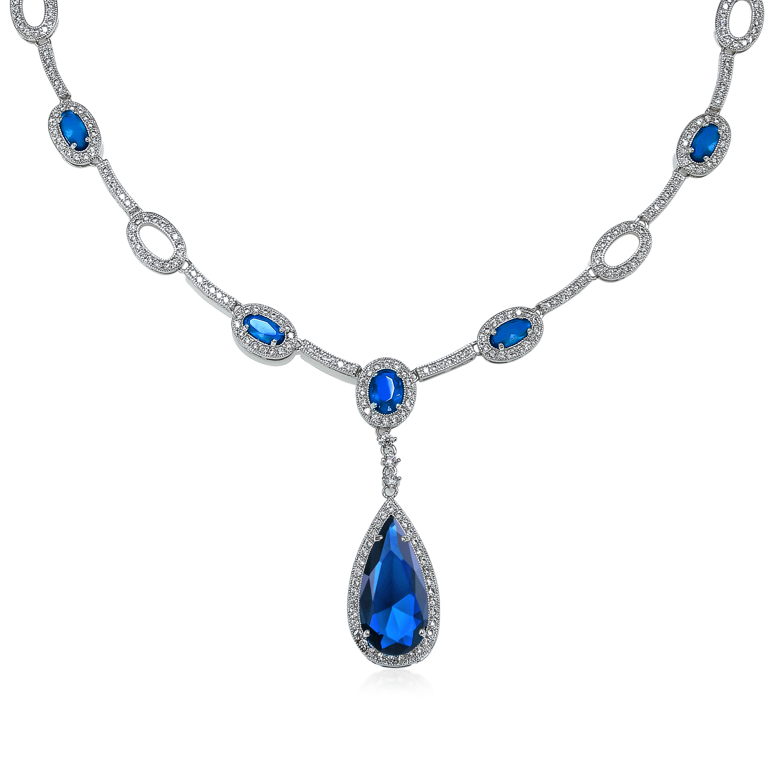 Bling Jewelry Bling Jewelry Oval Fashion Blue Or Green Simulated