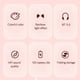 thumbnail image 5 of Auriculares inalámbricos con orejas de gato, estéreo, con Bluetooth y micrófono, para niños, hijas, gamers, regalos para niños, color rojo, 5 of 8
