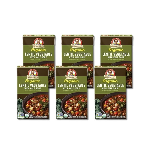 Dr. McDougall's Organic Lentil Vegetable Soup - Case of 6 - 18 oz.