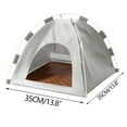 thumbnail image 5 of Foldable Portable Pet Tent House, Waterproof Dog Bed for Puppies and Small Animals, Removable Washable Cover with Soft Pad, Cozy Warm Safe Indoor Outdoor Sleeping Space for Cats Dogs, 5 of 8
