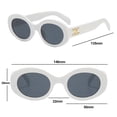 thumbnail image 3 of Gafas de sol retro con montura ovalada, gafas de sol de moda que combinan con todo, hechas de PC, 3 of 6