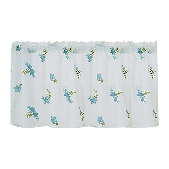 Rideau Court en Dentelle Florale 54x36 Pouces 1 Panneau Habillage de Fenêtre pour Cuisine Chambre Salle de Bain Ferme Café et Dortoir Filtrant la Lumière