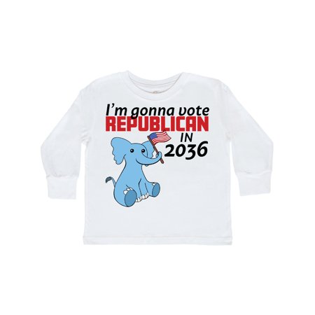

Inktastic I m Gonna Vote Republican in 2036 Gift Toddler Boy or Toddler Girl Long Sleeve T-Shirt