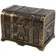 thumbnail image 2 of Pirate Treasure Chest Decorative Keepsake Jewelry Box Plastic Toy Boxes Party Decor Large Size B, 2 of 9
