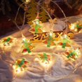 thumbnail image 1 of Venta caliente luces de cadena navideña impermeables Santa Claus muñeco de nieve decoraciones de Navidad luces con pilas, 1 of 4