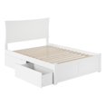 thumbnail image 4 of Leo & Lacey Transitional Solid Wood Full Storage Platform Bed in White, 4 of 8