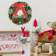 thumbnail image 6 of SDJMa 11" Door Wreath, Winter Wreath Christmas Wreaths Front Door Decoration Wreath Winter Handmade Artificial Wreaths for Front Home Kitchen door Wall Window Fireplace Larger Wreath, 6 of 6